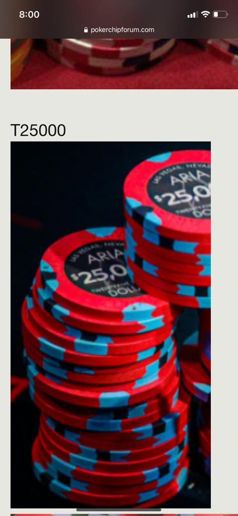Aria tournament set who produce this chips? | Poker Chip Forum