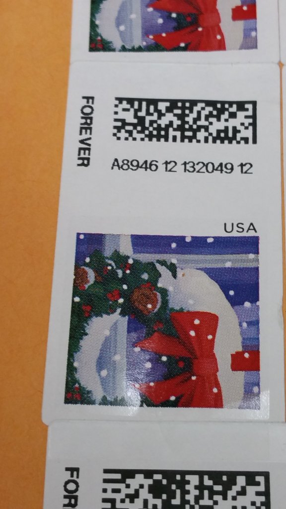 Why do some stamps have barcodes and numbers like this? : r/USPS