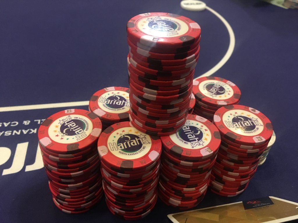 Stack Of Poker Chips Side View