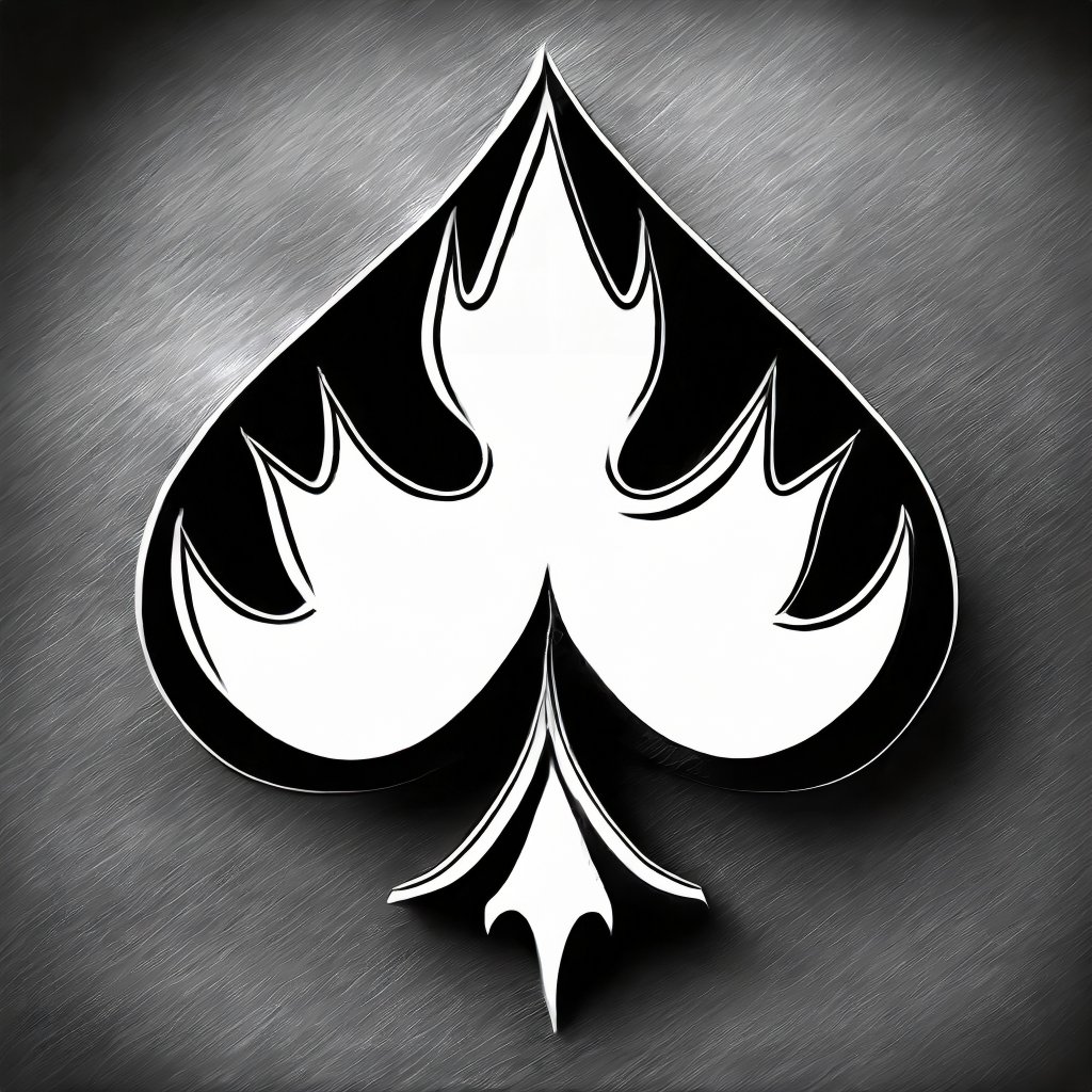 Firefly Black and white logo with a poker spade on top of an oak leaf 73407.jpg