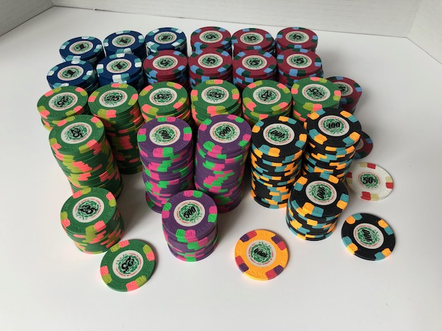 Vintage Paulson Poker Chips Oiled Mint Condition 1970's 15 Orange DSC $5 