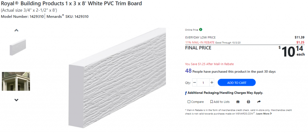 Menards PVC Trim Board.PNG
