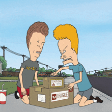 ripping-the-box-butt-head.gif