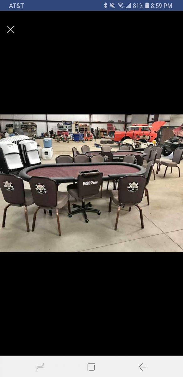 Not Mine Tables And Wsop Chairs For 250 In Bakersfield Ca