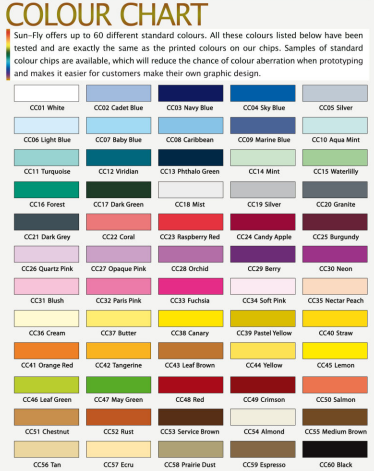 Color Chart With Names