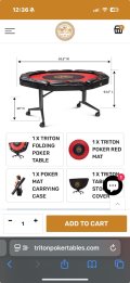Triton Classic Folding 8 Player Poker Table  8 Person Unique Folding Poker Table – TRITON POK...jpeg