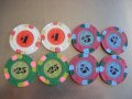 PAULSON VTG CLASSIC TOP HAT & CANE CLAY POKER GAMING CHIPS SAMPLE SET (1).JPG
