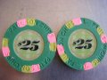 PAULSON VTG CLASSIC TOP HAT & CANE CLAY POKER GAMING CHIPS SAMPLE SET (3).JPG