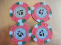 PAULSON VTG CLASSIC TOP HAT & CANE CLAY POKER GAMING CHIPS SAMPLE SET (4).JPG