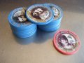 PAULSON VTG LEGENDS OF THE WEST TOP HAT & CANE CLAY POKER GAMING CHIPS SAMPLE SET (1).JPG