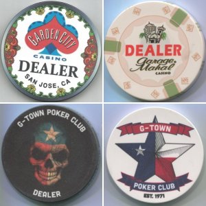 Dealer Buttons -  Casino Royale through Garden. City