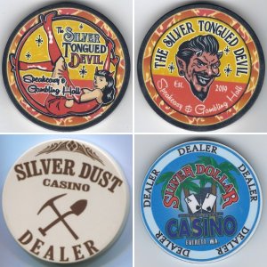 Dealer Buttons - PCF through Silver Tongue Devil