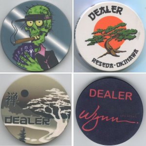 Dealer Buttons - Skeleton through Zombie