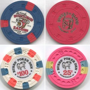 Individual Chips B:  Bretts Casino through Bucket of Blood Saloon