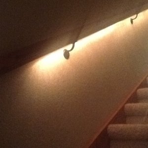 Stair rail lighting