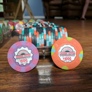 $500 and $1000 Casino Aztar (Evansville, Indiana) Chips