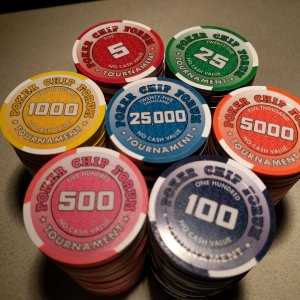 Poker Chip Forum Promo Tourney Chips - All Denoms
