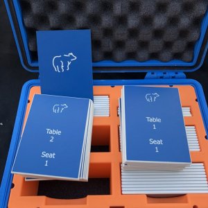 Seat Draw Card Case - showing the cards