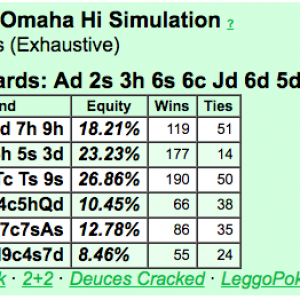 Preflop sim 1