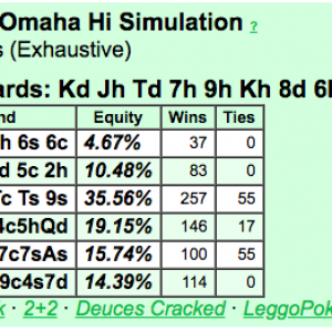 Preflop sim 2