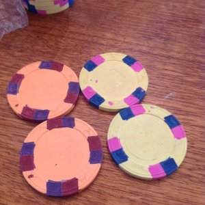 Stray flecks of color