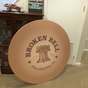 Custom Poker Table Felt - Broken Bell