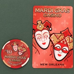 Mardi Gras cut card - $10