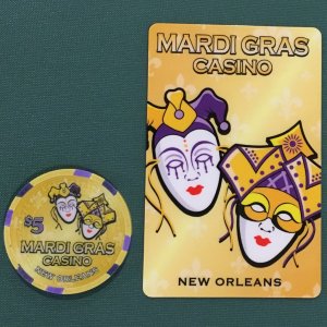 Mardi Gras cut card - $5
