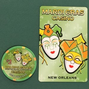 Mardi Gras cut card - $2