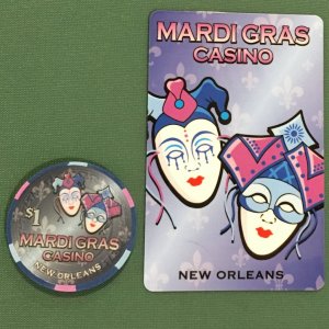 Mardi Gras cut card - $1