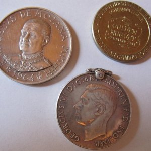 WWII Defense Medal, Malta silver, GN slot token
