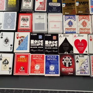 Poker size individual decks