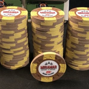 MIRAMAR Cash 25c Chips