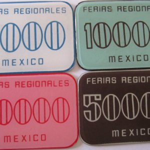 Ferias Regionales plaques, reverse side