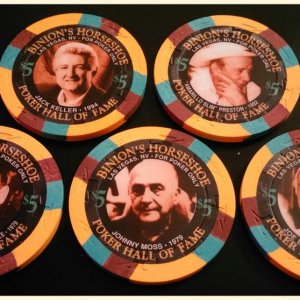 Paulson Binion's Horseshoe $5 limited chips