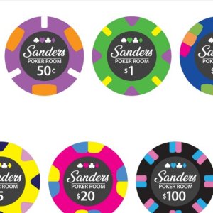 Sanders Poker Room Custom Chips ordered