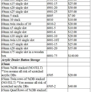 Price List Page 2
