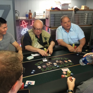 VIPs at the Exit Only table, left to right Tony Chan, Dr. Strange, David O. photo by slisk