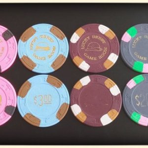 Paulson Lucky Derby Game Room (Citrus Heights, CA) - 8 chips sample set