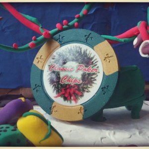 Classic Poker Chips - Christmas chip