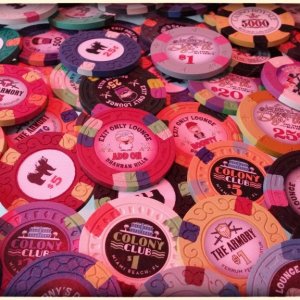 Classic Poker Chips - sample sets splashed