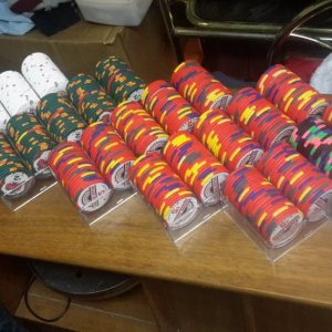 Giant oversized inlay mixed casino cash set coming along