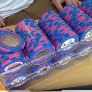 Couple of racks of commerce $1 chips