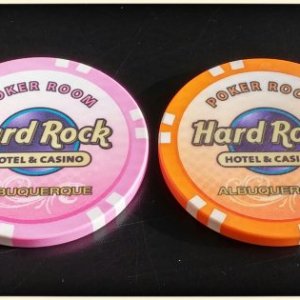 Hard Rock Hotel & Casino (Albuquerque, NM) - 4 roulette chips sample set