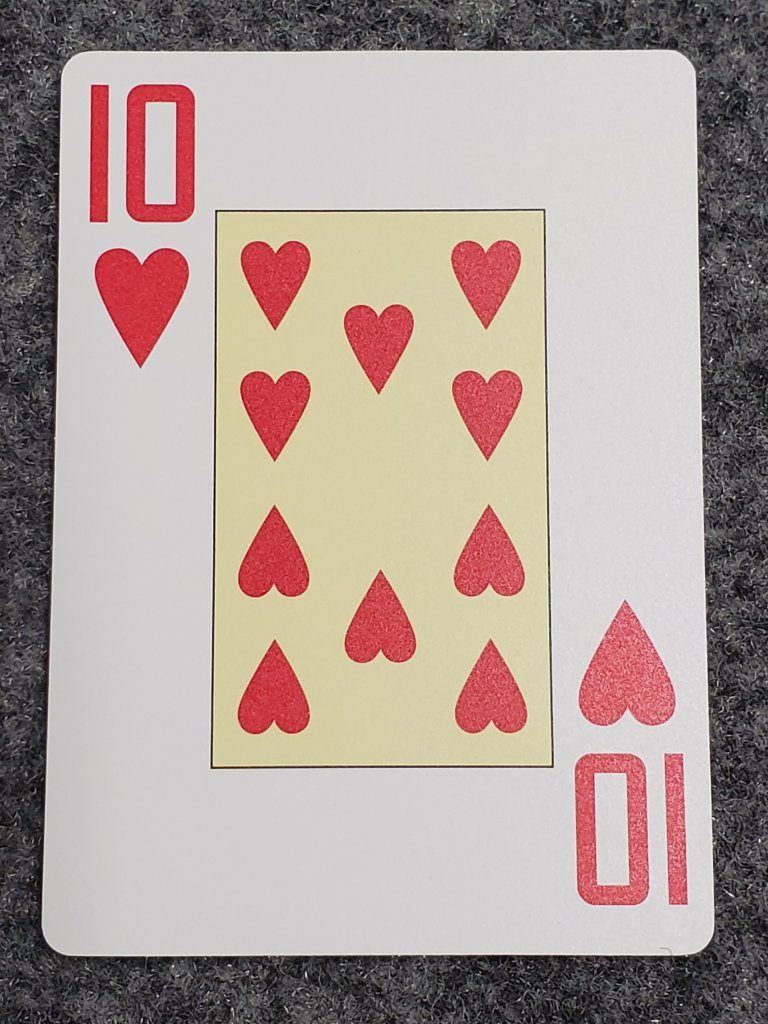 10 of hearts close up, King Australia Prestige