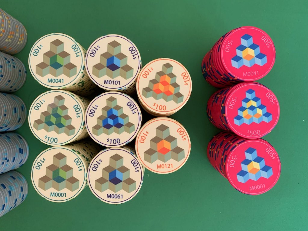 44mm, numbered $100 & $500