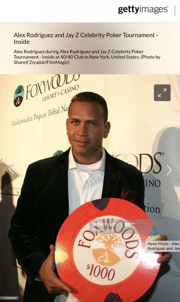 Alex Rodriguez, Foxwoods (Paulson Prop)