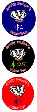 Badger Poker Den Label Mocks