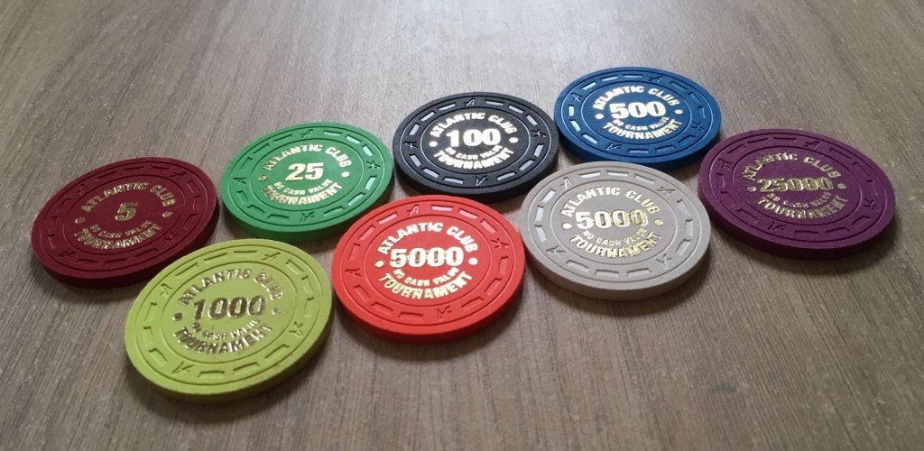 Classic Poker Chips - Atlantic Club