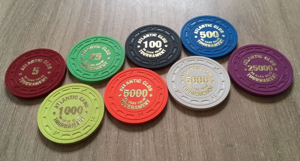 Classic Poker Chips - Atlantic Club